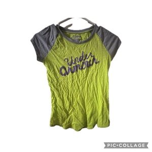 Under Armour Lime and Gray Kids T-Shirt